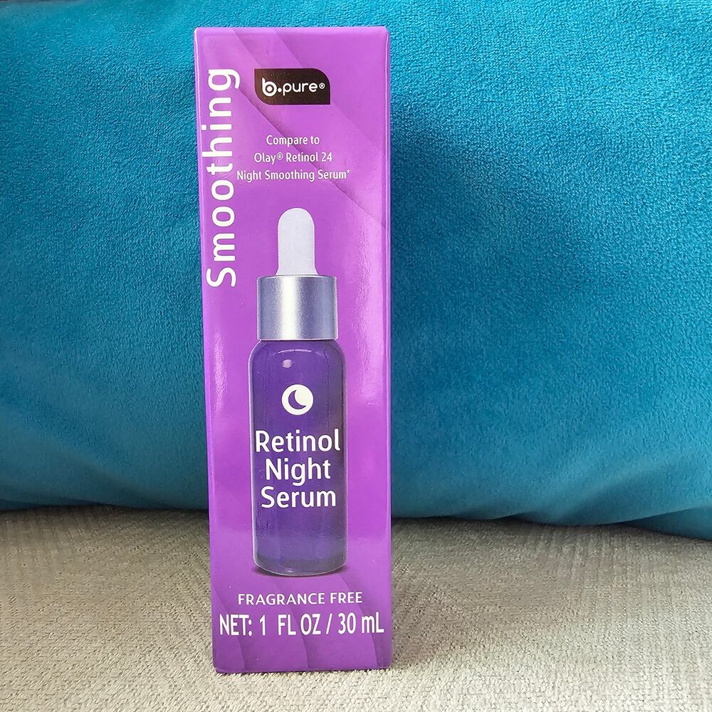 b-Pure Smoothing Retinol Night Serum 1 fl oz – Anti-Aging Facial Serum – New